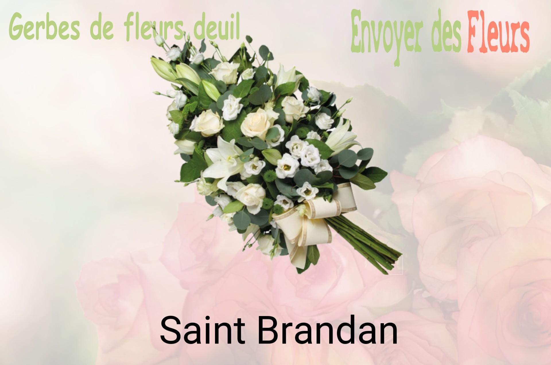 Gerbe de fleurs de deuil livrée à Saint-Brandan